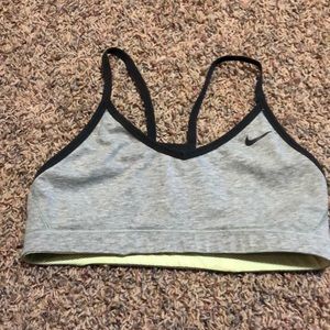 Nike reversible lime green sports bra